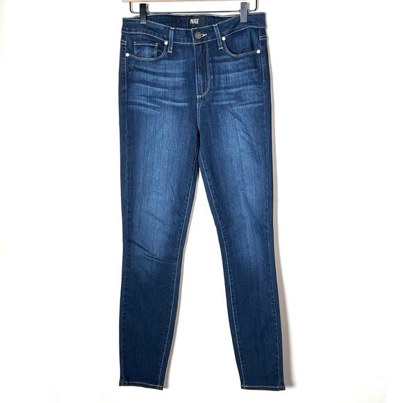 Paige dark wash Hoxton ankle skinny jeans size 28 B171 - Picture 1 of 4